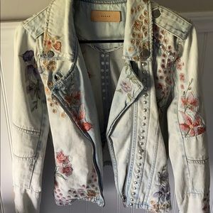 BLANKNYC Denim Floral Jacket